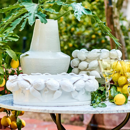 Ceramic Oval Bowl with Lemons