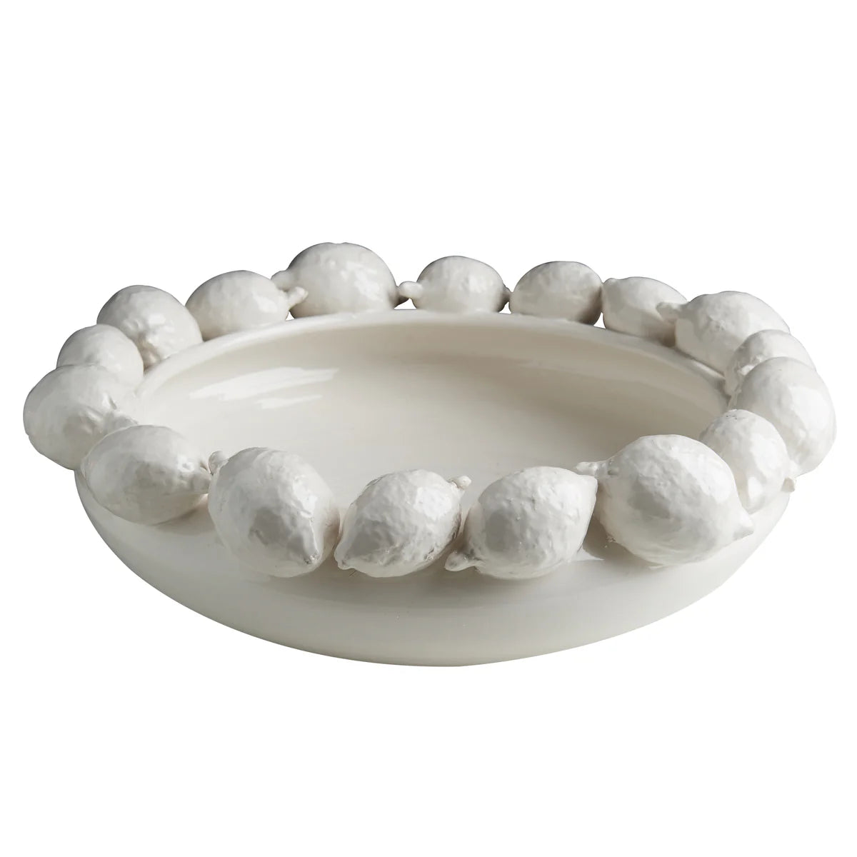 Ceramic Round Bowl with Lemons