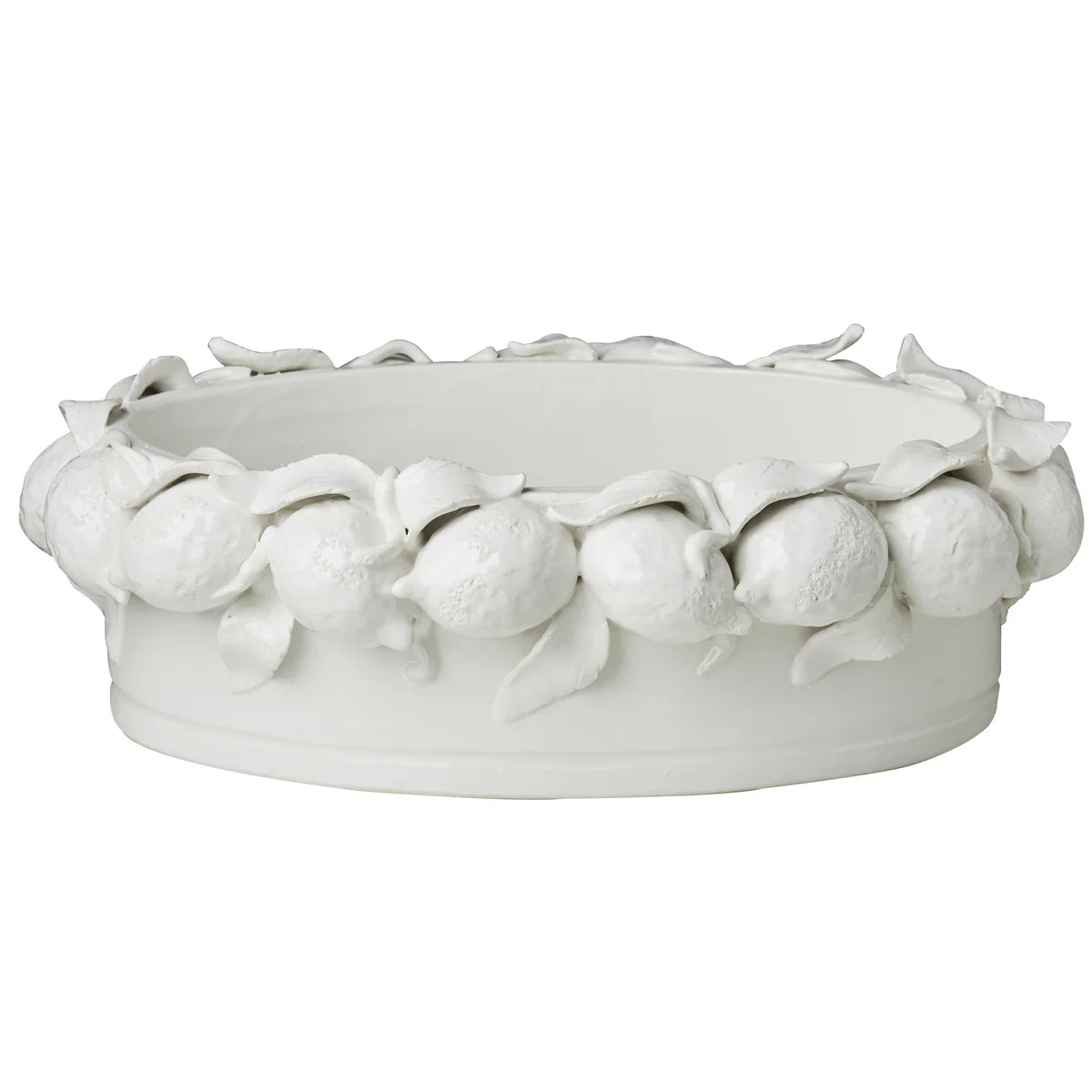 Ceramic Oval Bowl with Lemons
