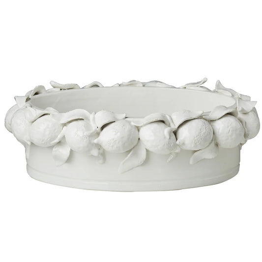Ceramic Oval Bowl with Lemons