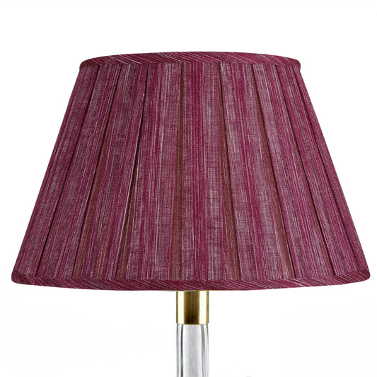 Round Box Pleat Lampshade in Fuchsia
