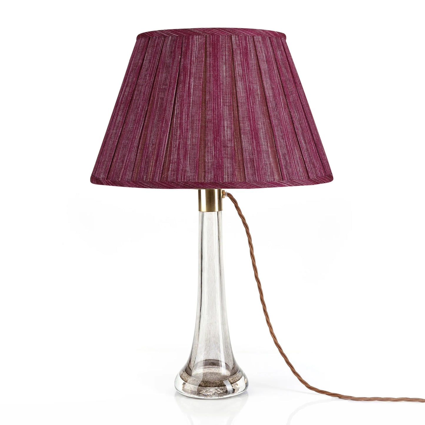 Round Box Pleat Lampshade in Fuchsia