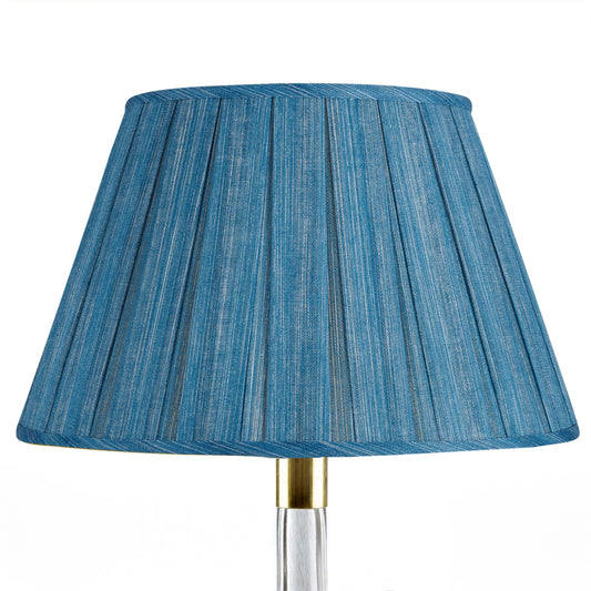 Round Box Pleat Lampshade in Sacre Bleu