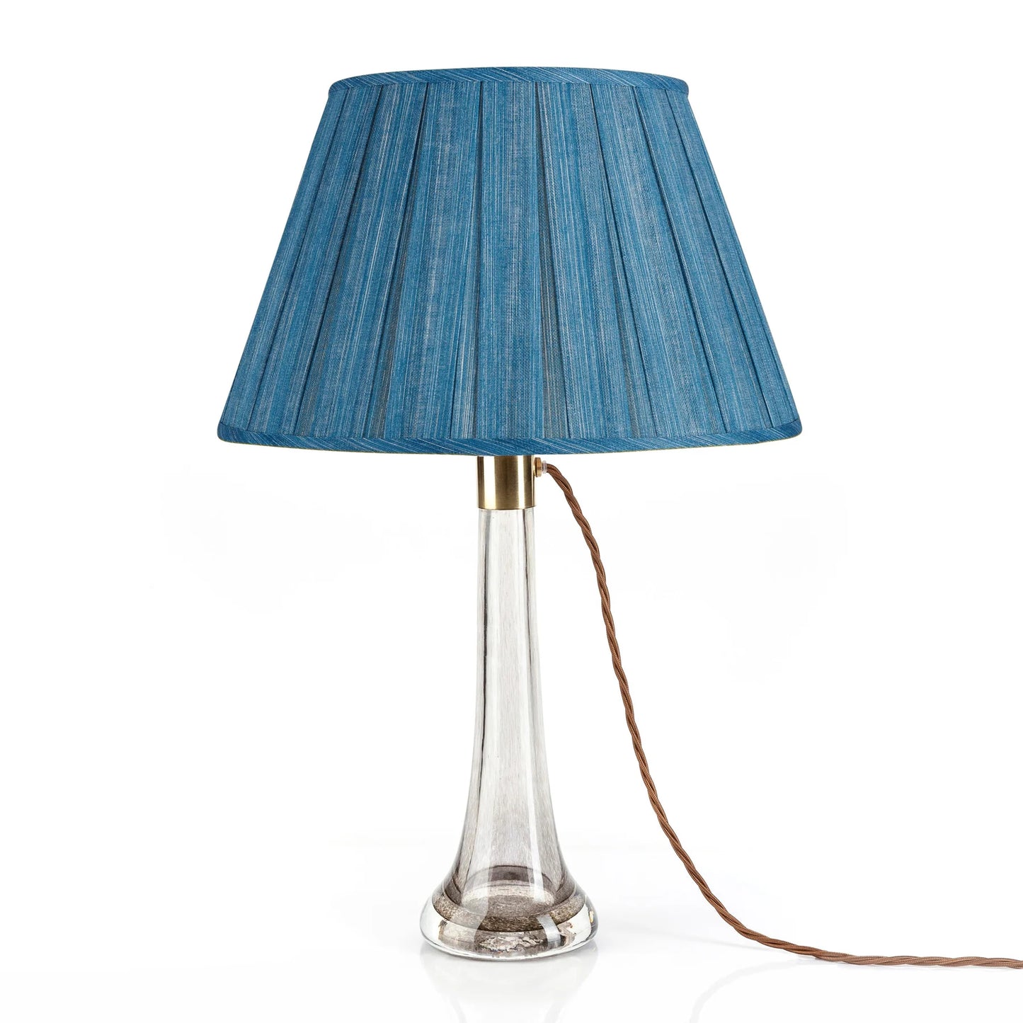 Round Box Pleat Lampshade in Sacre Bleu