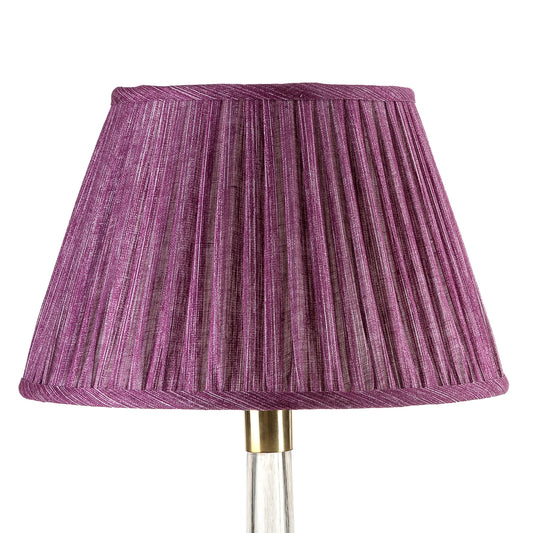 Round Gathered Lampshade in Fuchsia