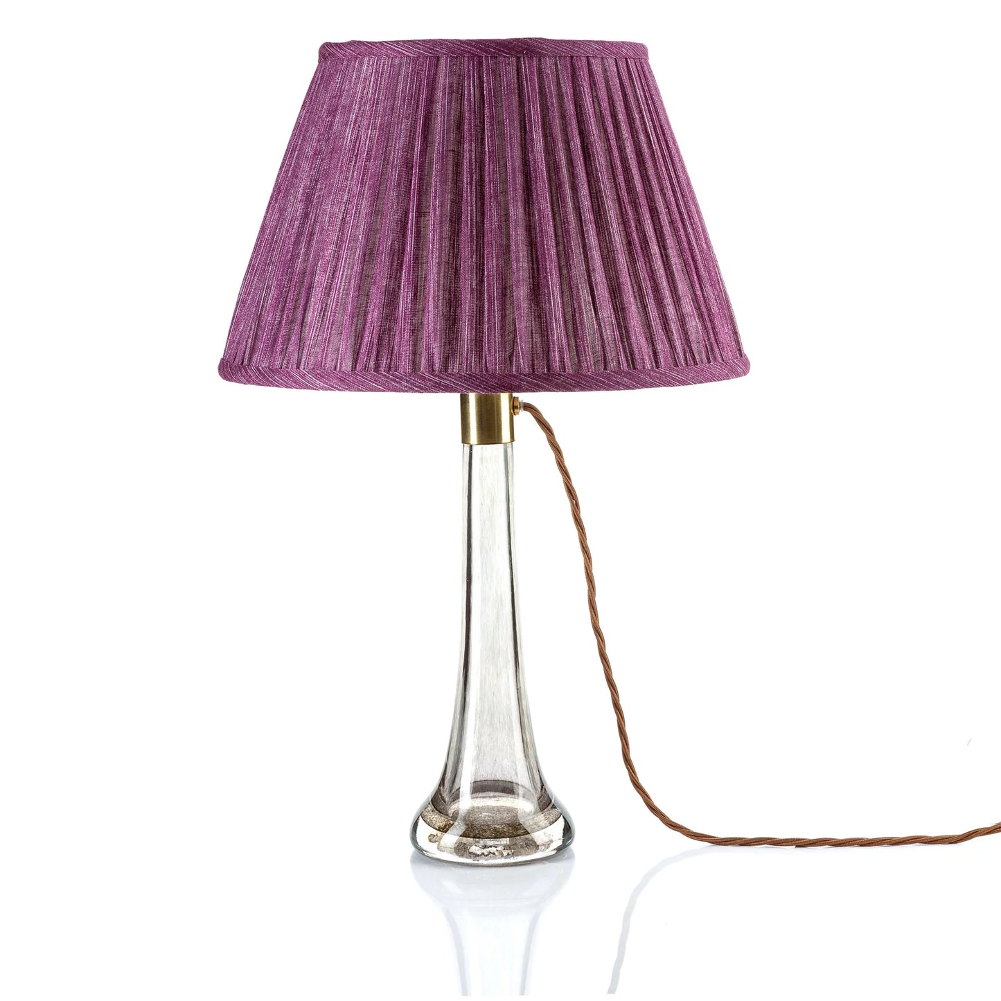 Round Gathered Lampshade in Fuchsia