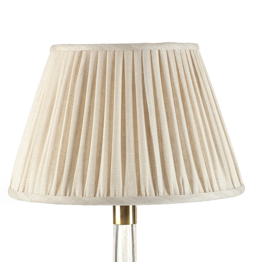 Round Gathered Lampshade in Cream Moire