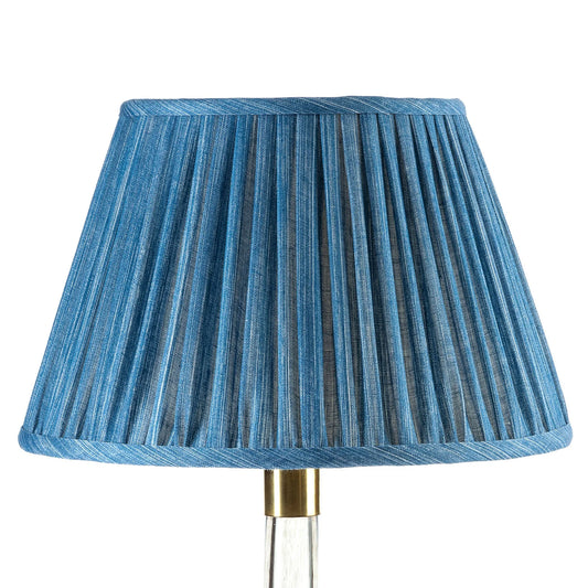 Round Gathered Lampshade in Sacre Bleu