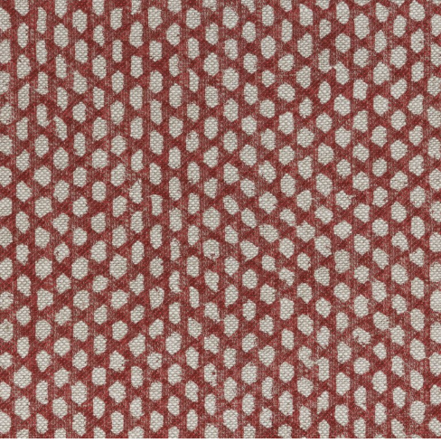 Fermoie Wicker Pillow--Red Nonstock Fabric