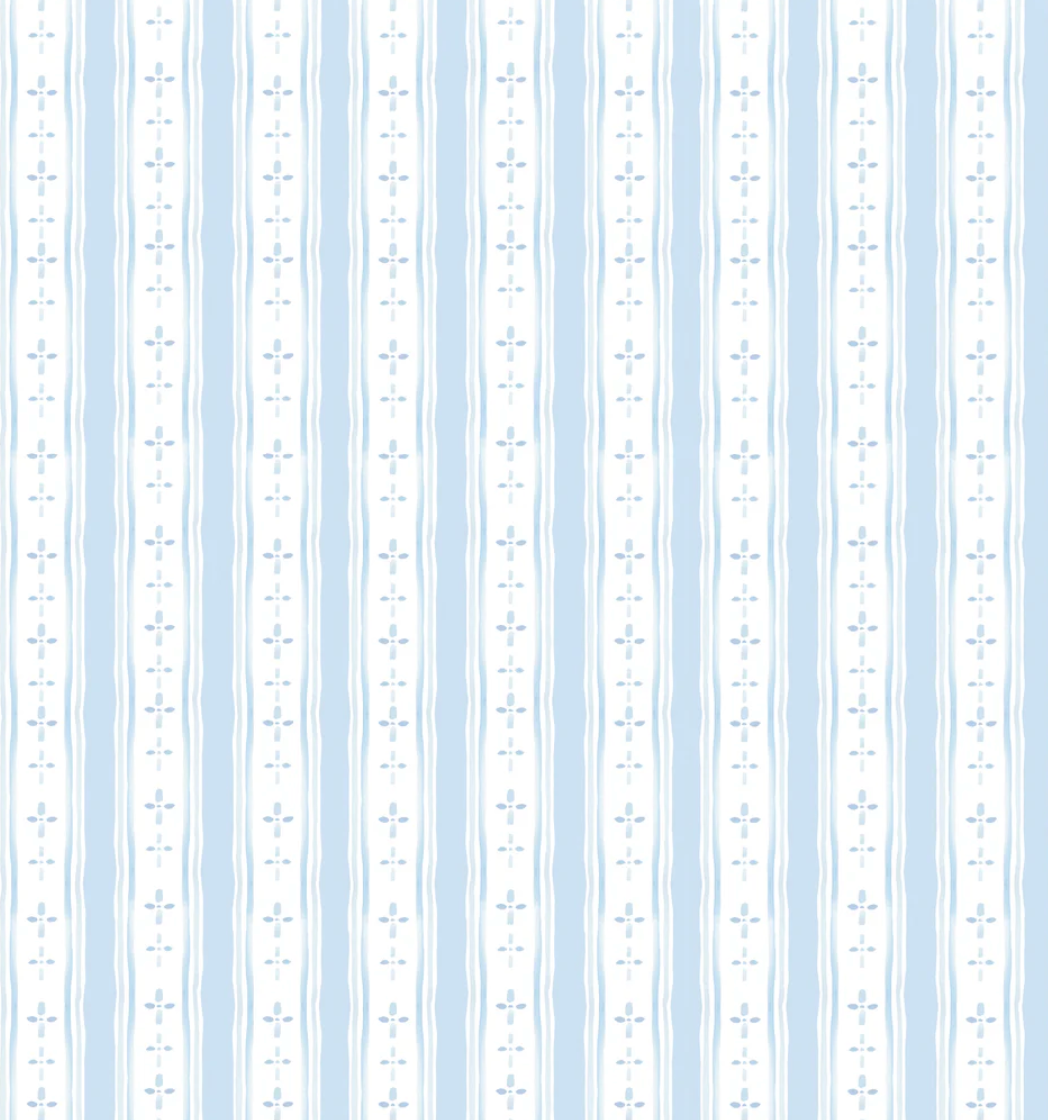 Textiles By Smith Floral Stripe Pillow
