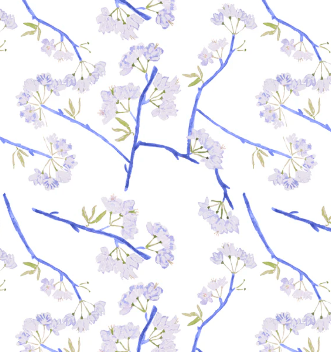 Textiles By Smith Cherry Blossom Linen Pillow