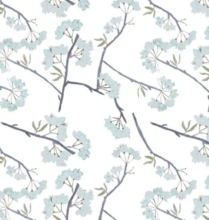 Textiles By Smith Cherry Blossom Linen Pillow