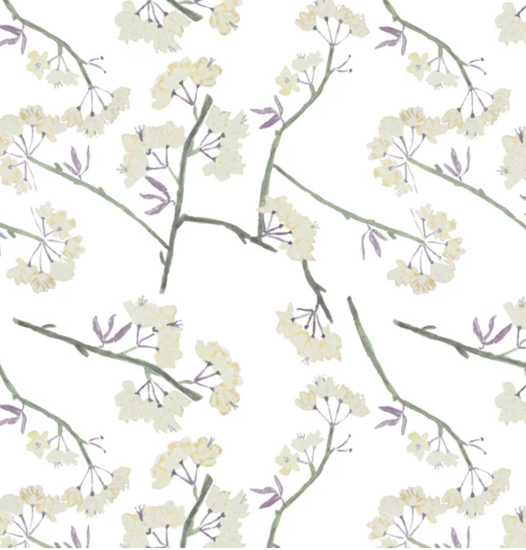 Textiles By Smith Cherry Blossom Linen Pillow