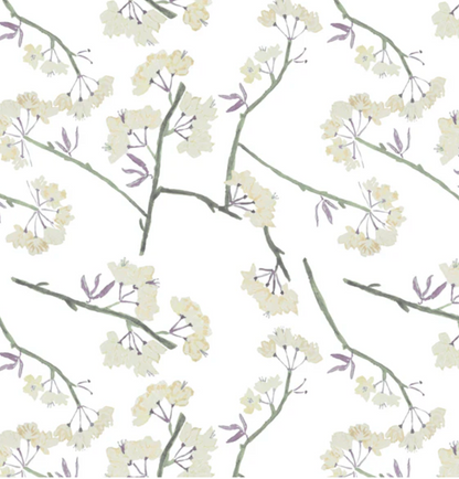 Textiles By Smith Cherry Blossom Linen Pillow