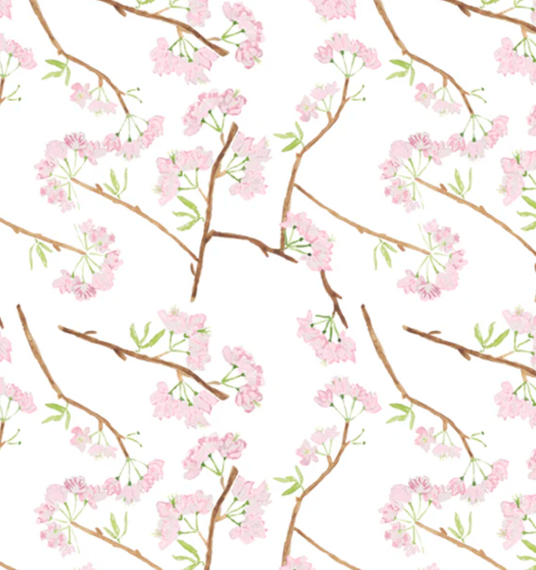 Textiles By Smith Cherry Blossom Linen Pillow