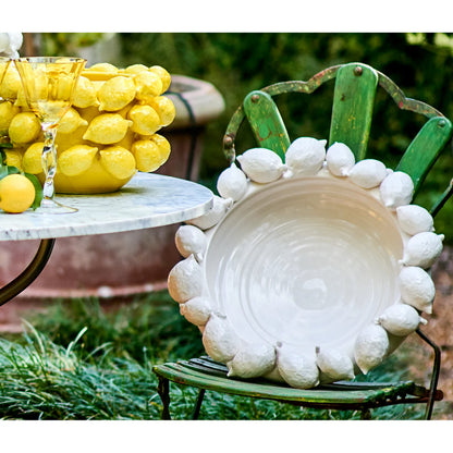 Ceramic Round Bowl with Lemons